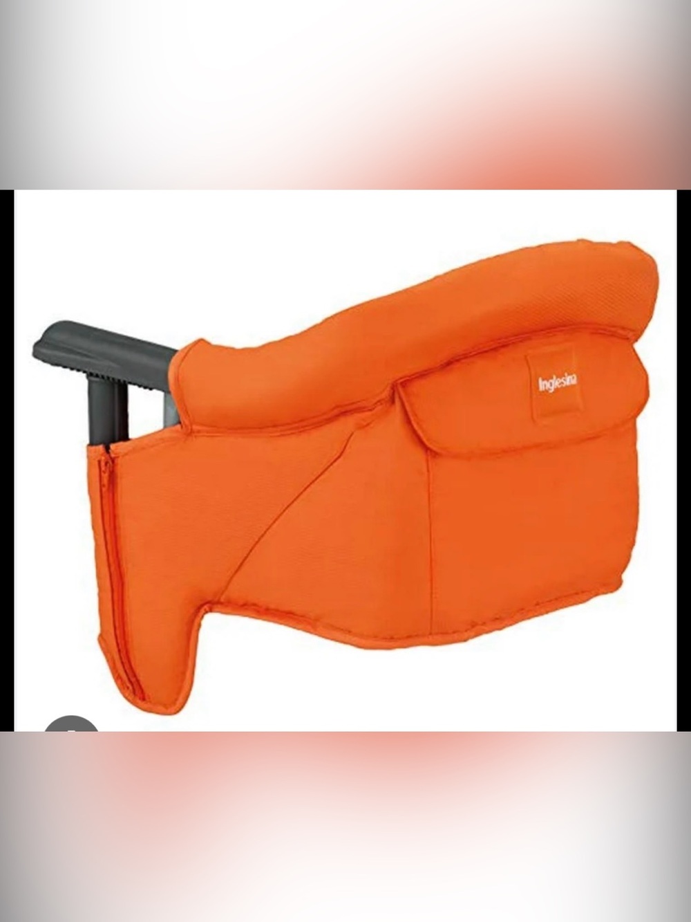 Inglesina Fast Table Hook-On High Chair Orange Portable Travel Seat Baby Toddler